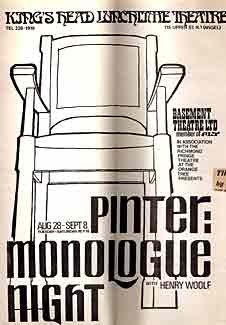 Monologue (Stage premiere: King’s Head Theatre)