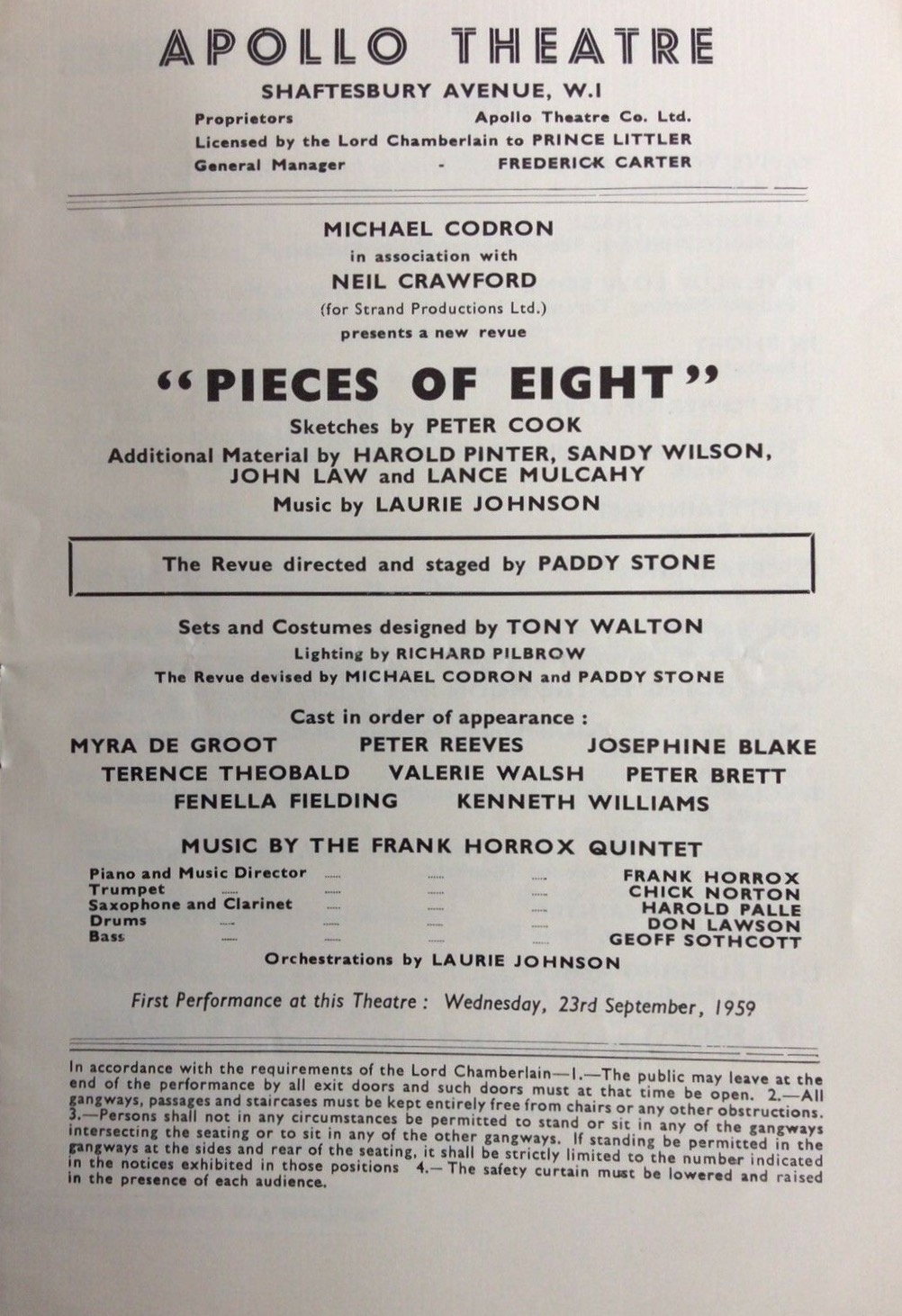 Request Stop / Pieces of Eight (Premiere: Apollo)