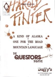Three Plays by Harold Pinter: A Kind of Alaska (Questors)