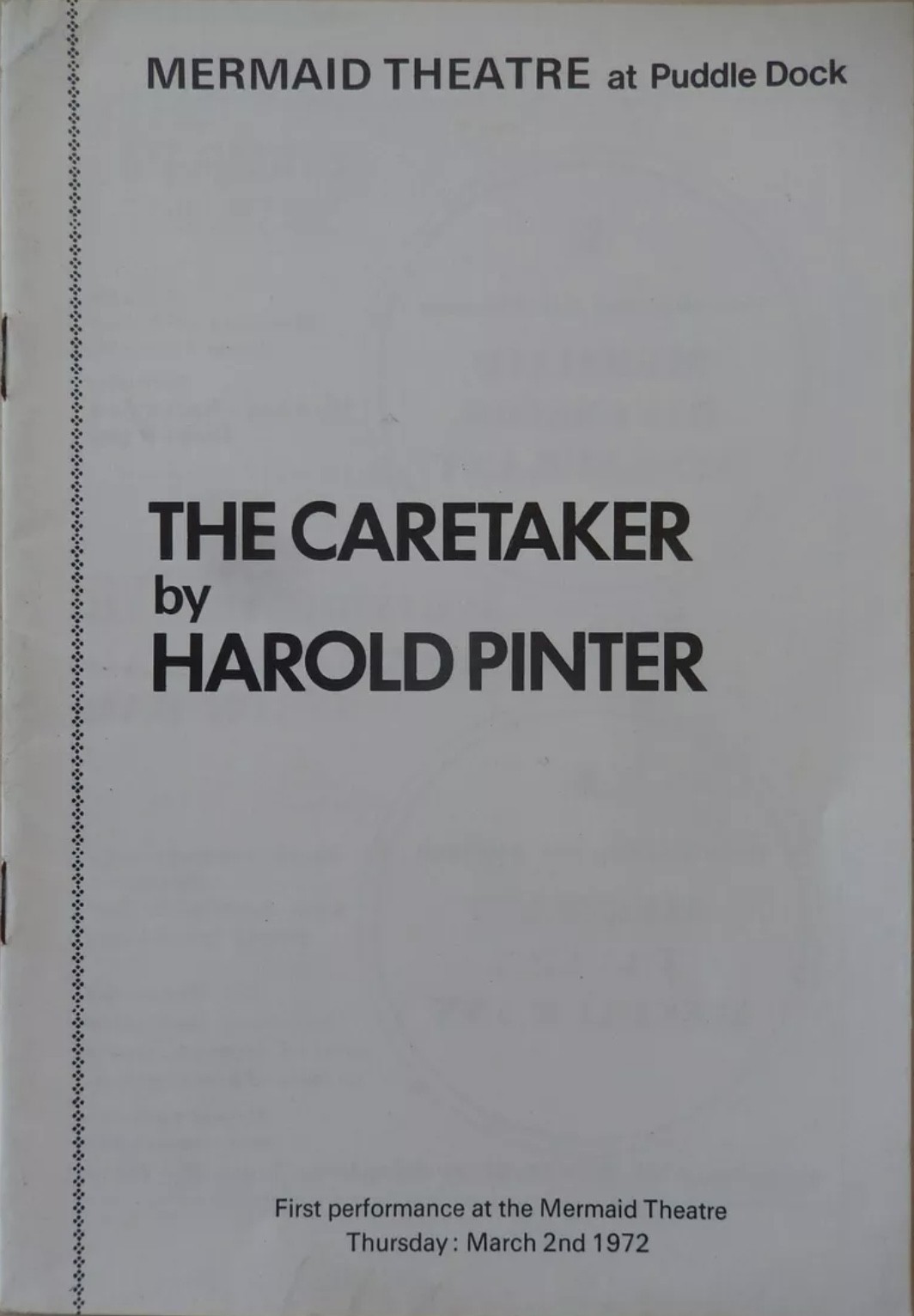 The Caretaker (Mermaid Theatre)